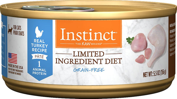 Instinct Limited Ingredient Diet Grain-Free Real Turkey Recipe Natural Wet Canned Cat Food