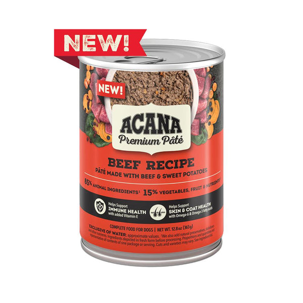 ACANA Premium Pate Beef Recipe Wet Dog Food Can