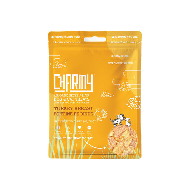 Charmy Poitrine de dinde séchée à l'air friandises pour chiens et chats