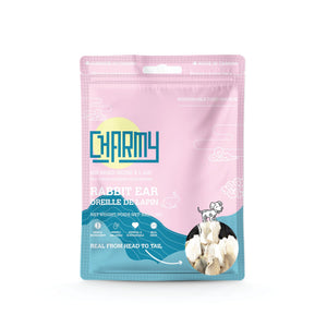 Charmy Oreille de lapin séchée à l'air friandises pour chiens