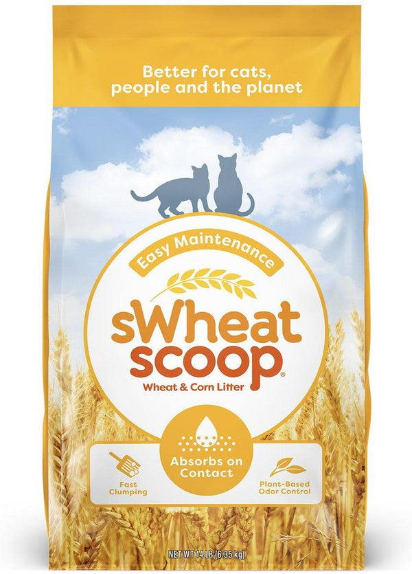 sWheat Scoop Litière agglomérante sans parfum à base de blé et maïs Easy Maintenance