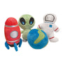 foufouBRANDS CLIPSTRIP Jouets de l'espace en peluche sur cordon avec attaches