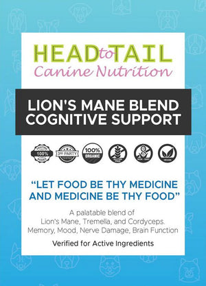 Head to Tail Canine Nutrition Lion's Mane Blend Cognitive Support Dog Supplement