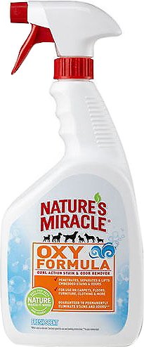 Nature's Miracle Oxy Détachant et Désodorisant pour Animaux Parfum Frais, Bouteille de 32 oz