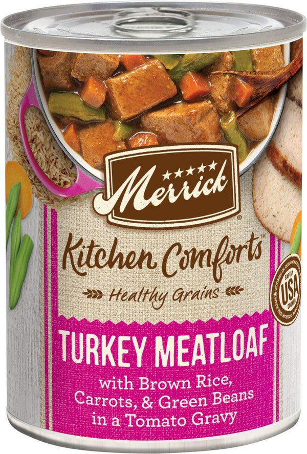 Merrick Kitchen Comforts Turkey Meatloaf Wet Dog Food Can