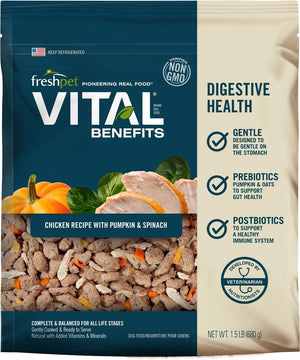 Freshpet Vital Benefits Digestive Health Chicken with Pumpkin & Spinach Dog Food