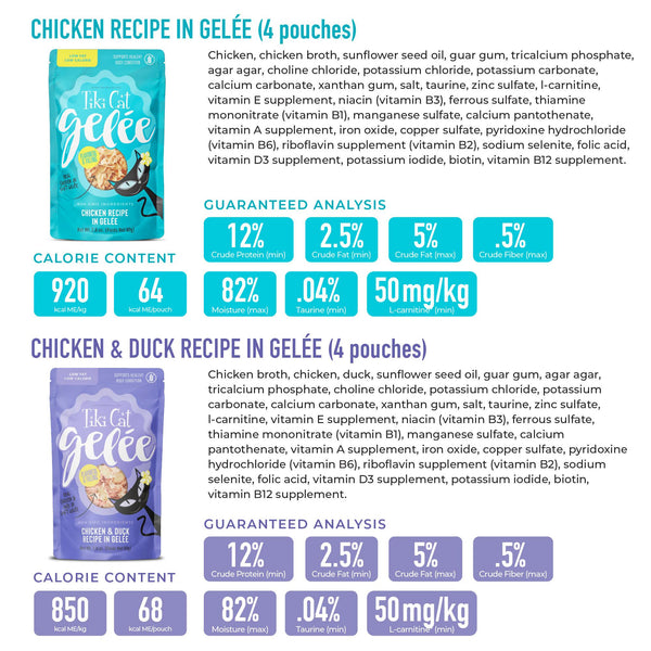 Tiki Cat Gelee Chicken Lovers Variety Pack Wet Cat Food Pouch