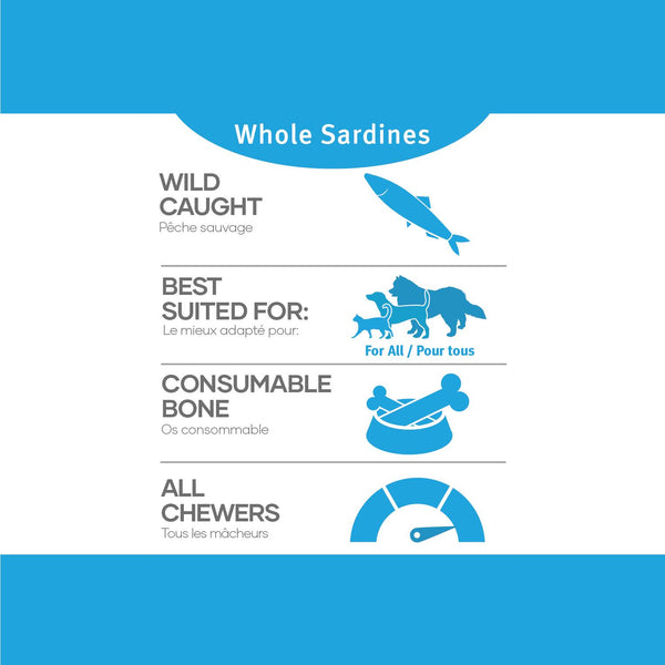 Red Dog Blue Kat Os crus Sardines entières pour chiens et chats