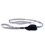 Smoochy Poochy Laisse réfléchissante mains libres en nylon pour chien, Argent