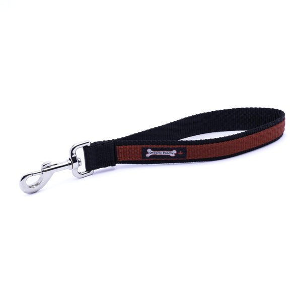Smoochy Poochy Nylon Traffic Dog Leash, Black/Red