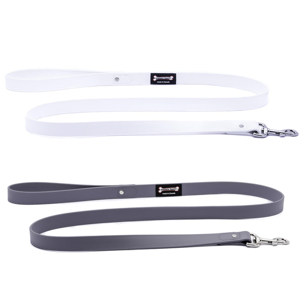 Smoochy Poochy Polyvinyl Waterproof Regular Style Dog Leash, Slate