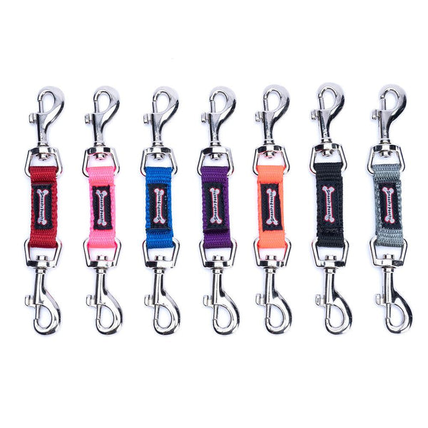 Smooch Poochy Double attache de sécurité à deux clips pour chiens, Orange