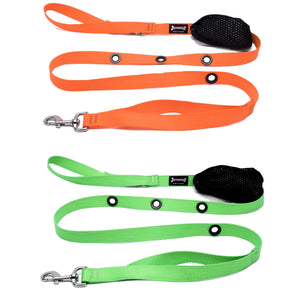 Smoochy Poochy Nylon Hands-Free Dog Leash, Apple