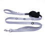 Smoochy Poochy Laisse mains libres en nylon pour chiens, Argent