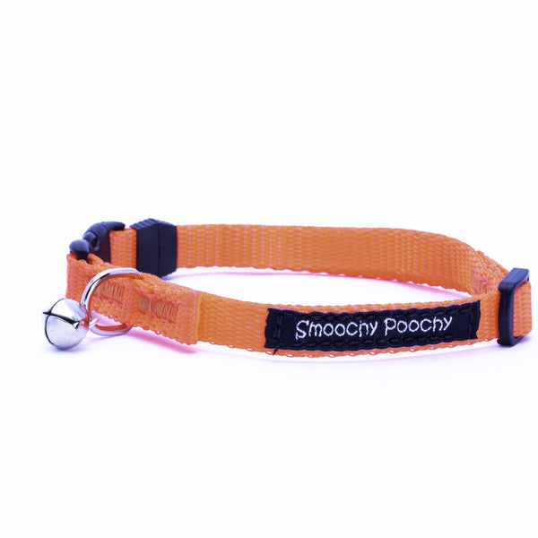 Smoochy Poochy Collier pour chat en nylon, Orange