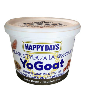 Happy Days YoGoat Friandises congelées au yaourt de lait de chèvre style grec Bouillon d’os