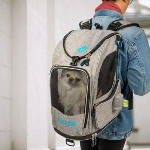 Sherpa 2-in-1 Backpack Travel Pet Carrier, Gray