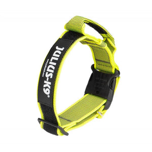 Julius-K9 Collier Couleur & Gris avec Poignée, Verrou de Sécurité & Interchangeable pour Chiens, Vert Néon