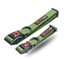 smellydogz Adjustable Comfort Dog Collar, Green