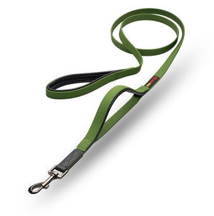smellydogz Double Handle Dog Leash, Green