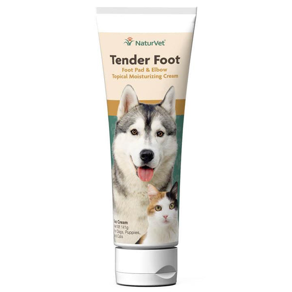 NaturVet Tender Foot Foot Pad & Elbow Topical Moisturizing Cream for Dogs & Cats, 5-oz