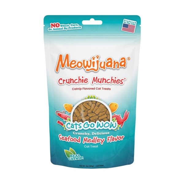 Meowijuana Crunchie Munchies Seafood Medley Cat Treats