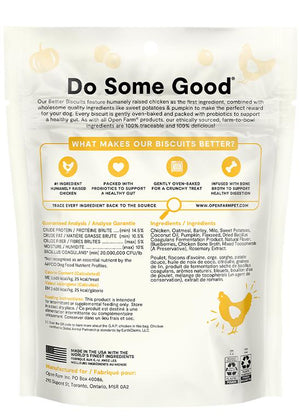 Open Farm Better Biscuits Friandises pour chiens recette poulet et flocons d’avoine