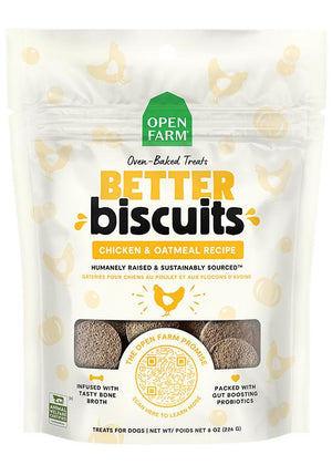 Open Farm Better Biscuits Friandises pour chiens recette poulet et flocons d’avoine