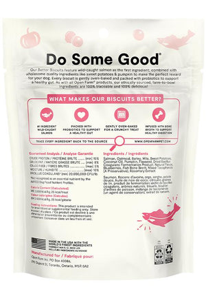 Open Farm Better Biscuits Friandises pour chiens recette saumon sauvage et flocons d’avoine