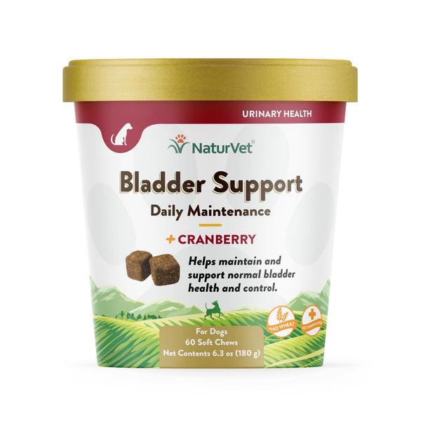 NaturVet Bladder Support Plus Cranberry Soft Chews Dog Supplement, 60-count