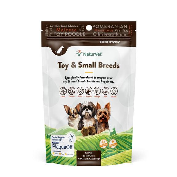 NaturVet Complément Alimentaire à Mâcher Spécifique pour Chiens de Races Toy & Petites Races