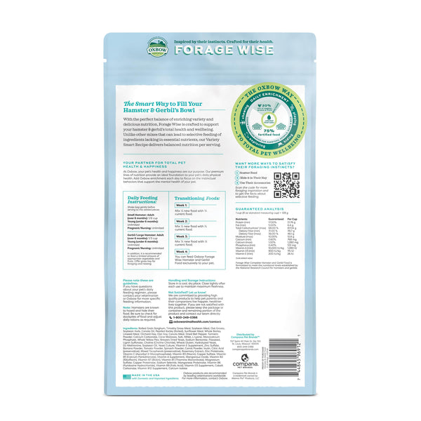 Oxbow Forage Wise Nourriture pour Hamsters & Gerbilles