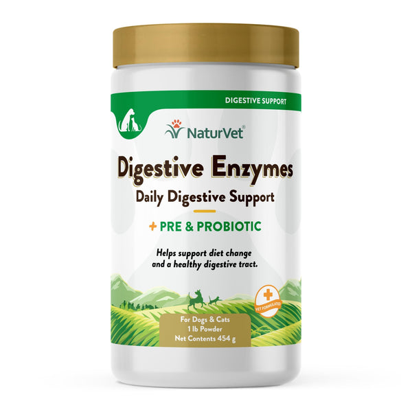 NaturVet Digestive Enzymes Plus Pre & Probiotic Powder Dog & Cat Supplement