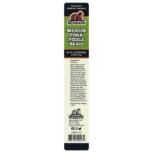 Redbarn Pork Pizzle Braid Dog Treats, Medium/Large