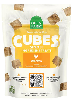 Open Farm Single Ingredient Cubes Chicken Freeze-Dried Raw Dog Treats
