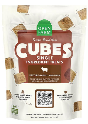 Open Farm Single Ingredient Cubes Lamb Liver Freeze-Dried Raw Dog Treats