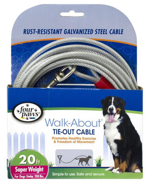 Four Paws Walk-About Super Weight Dog Tie-Out Cable