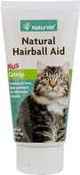 NaturVet Natural Hairball Aid with Catnip Cat Gel, 3-oz bottle