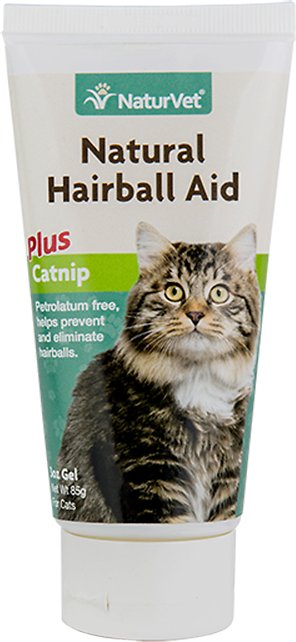 NaturVet Natural Hairball Aid with Catnip Cat Gel, 3-oz bottle