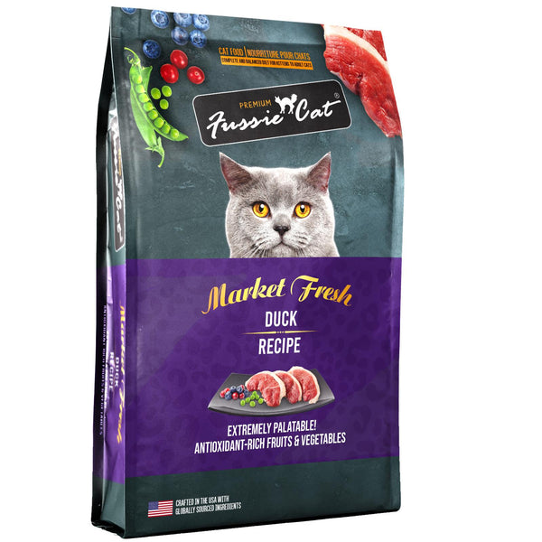 Fussie Cat Market Recette fraîche au canard Croquettes sèches pour chats