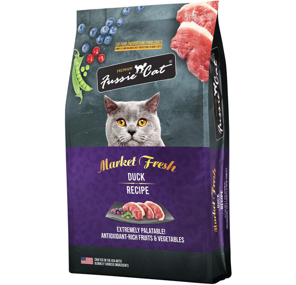 Fussie Cat Market Recette fraîche au canard Croquettes sèches pour chats