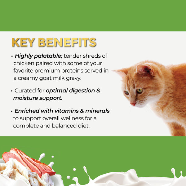 Fussie Cat Chicken with Duck Formula in Goat Milk Gravy Wet Cat Food Can