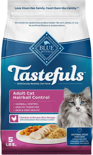 Blue Buffalo BLUE Tastefuls Hairball Control Chicken & Brown Rice Adult Dry Cat Food