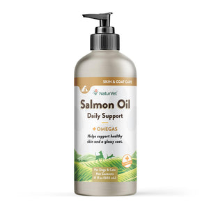 NaturVet Skin & Coat Salmon Oil Omegas Dog & Cat Supplement