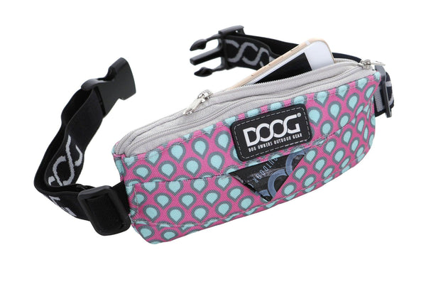 DOOG Ceinture de marche Mini pour chiens, Luna rose avec gouttes de larme