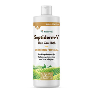 NaturVet Septiderm-V Skin Care Bath for Dogs & Cats, 16-oz