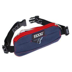 DOOG Ceinture de marche Mini pour chiens, marine/rouge