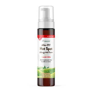 NaturVet Aller-911 Allergy Aid Hot Spot Plus Aloe Vera Foam for Dogs & Cats, 8-oz