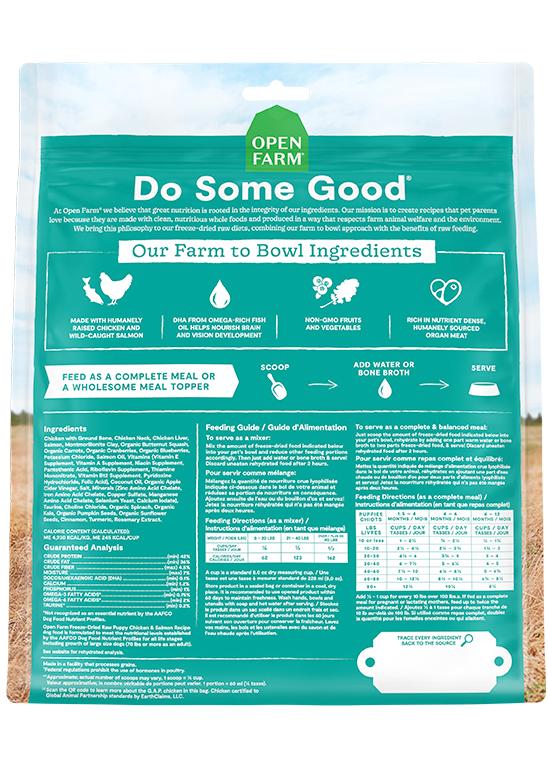 Open Farm Puppy Chicken & Salmon Recipe Freeze-Dried Raw Dog Food