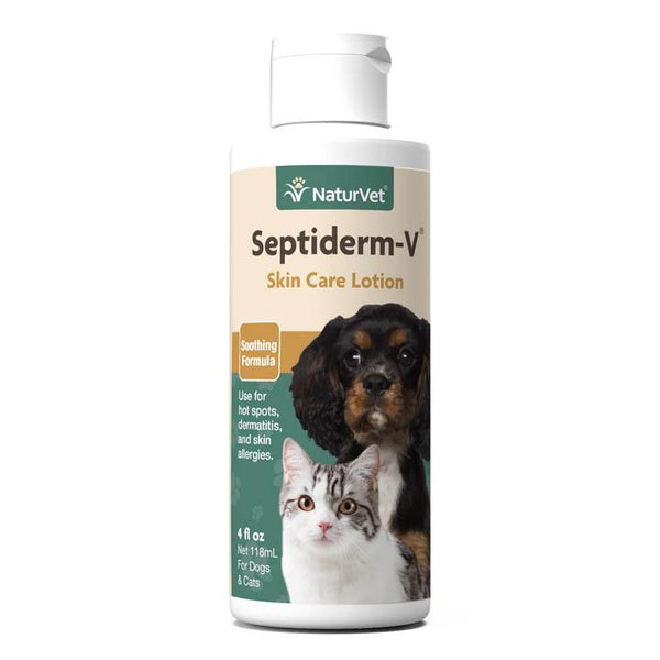 NaturVet Septiderm-V Skin Care Lotion for Dogs & Cats
